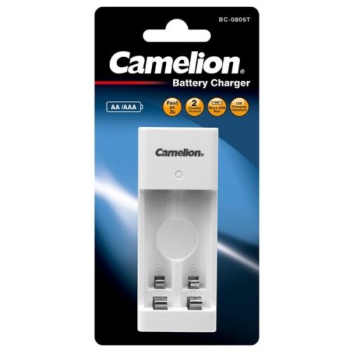 شارژر باتری کملیون مدل BC-0806T مشخصات و ویژگی‌ها: شارژر باتری کملیون مدل BC-0806T یک دستگاه کاربردی و مناسب برای شارژ باتری‌های قابل شارژ قلمی (AA) و نیم‌قلمی (AAA) است. این شارژر با طراحی ساده و کاربرپسند، به راحتی می‌تواند باتری‌های شما را شارژ کرده و انرژی مورد نیاز دستگاه‌های الکترونیکی شما را تأمین کند. شارژر باتری کملیون مدل BC-0806T برای استفاده خانگی و اداری بسیار مناسب است و به راحتی در هر محیطی می‌تواند استفاده شود. مشخصات فنی وزن: ۳۵ گرم نوع باتری: باتری قلمی (سایز AA) و باتری نیم‌قلمی (سایز AAA) تعداد باتری‌های قابل شارژ: ۲ عدد ابعاد: ۹x۳.۵x۲.۵ سانتیمتر نوع باتری‌های پشتیبانی شده: قلمی (AA) و نیم‌قلمی (AAA) ویژگی‌ها شارژ باتری‌های مختلف: این شارژر قادر به شارژ دو عدد باتری قلمی (AA) یا نیم‌قلمی (AAA) به طور همزمان است. طراحی ساده و کاربرپسند: به راحتی می‌توانید باتری‌ها را درون شارژر قرار داده و آن‌ها را شارژ کنید. سبک و کم‌حجم: وزن ۳۵ گرمی این شارژر موجب می‌شود تا حمل و نقل آن بسیار آسان باشد. مناسب برای استفاده خانگی و اداری: این شارژر به دلیل ابعاد کوچک و وزن سبک، برای استفاده در هر محیطی مناسب است.