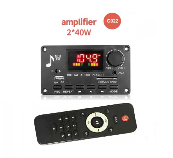 پخش کننده MP3 PLAYER پنلی بلوتوثی ولوم دار دارای آمپلی فایر ۲X40W مدل KH-G022