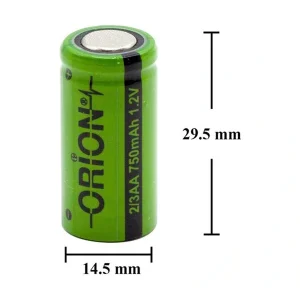 باتری 2/3AA شارژی 1/2V -750ma اوریون