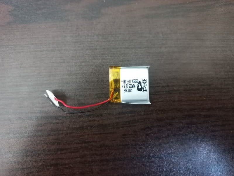 باتری لیتیوم پلیمر 3.7 ولتی 250میلی امپری سایز 402020