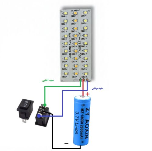 ال ای دی SMD توان 14 وات 3.7 الی 4.2 ولت دو رنگ - 3