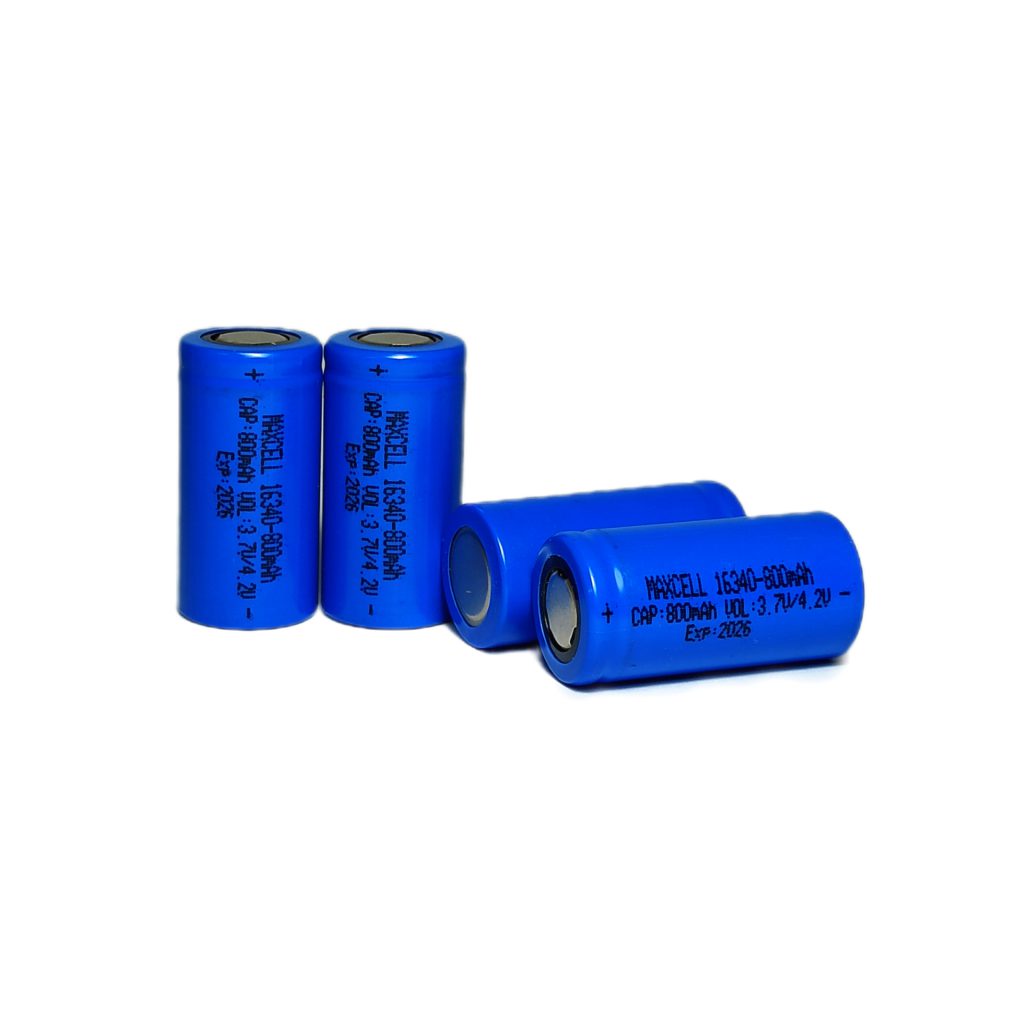 باتری لیتیوم یون 3.7v سایز 16340 800mAh maxcell