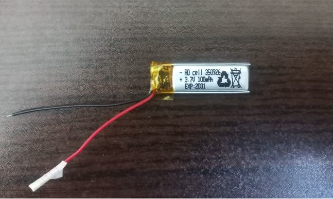 باتری لیتیوم پلیمر 3.7 ولتی 100 میلی امپری سایز 350926