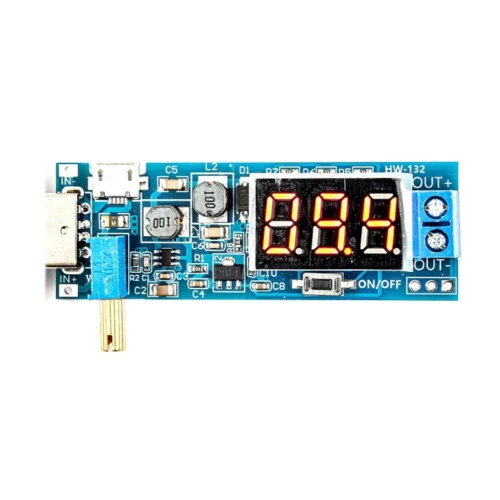 ماژول مبدل DC به DC افزاینده - کاهنده 24-1.2 ولت ورودی USB و میکرو USB مدل HW-132 - 2