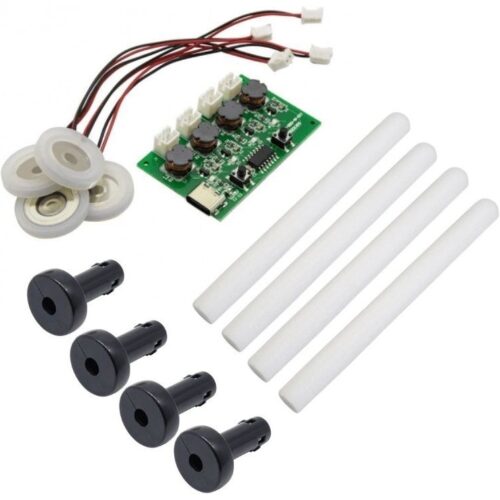 ماژول بخور سرد ۴ کاناله پیزوالکتریک با پورت Type-C (کیت کامل ۴ تایی)