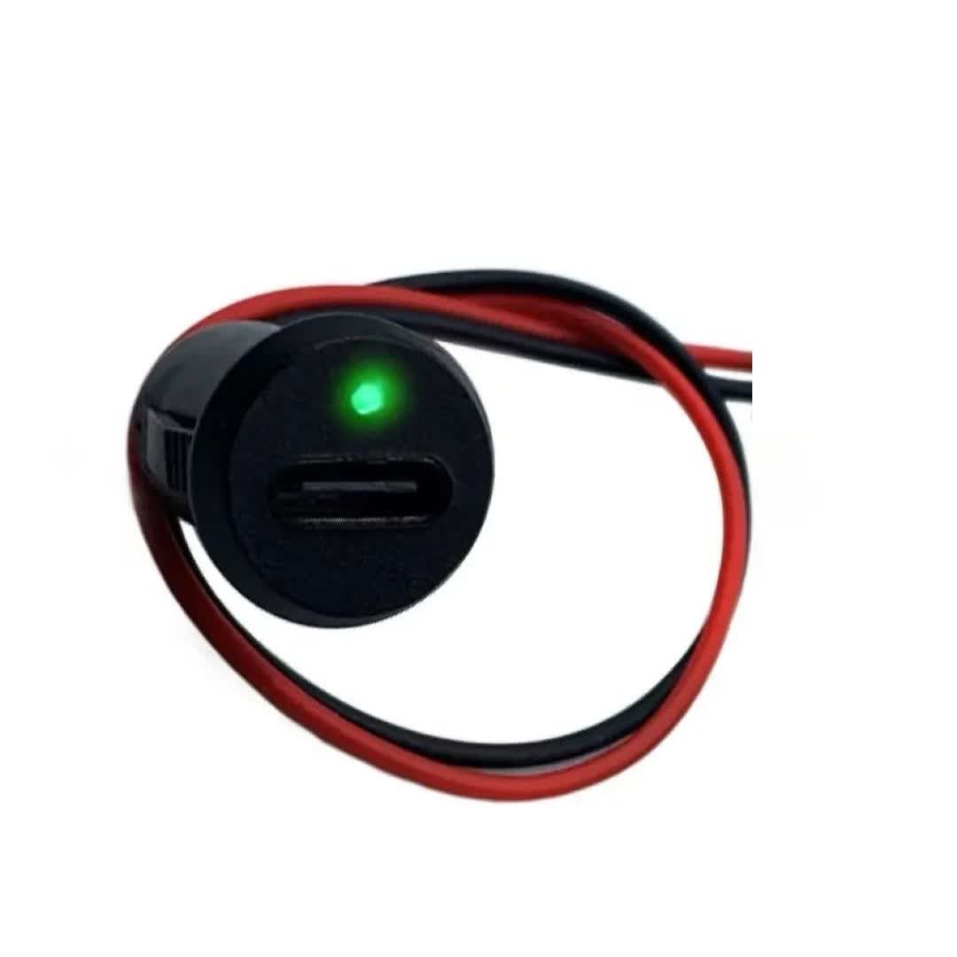 شارژر باتری لیتیومی با کانکتور مادگی فشاری TYPE-C چراغ دار - Image 2