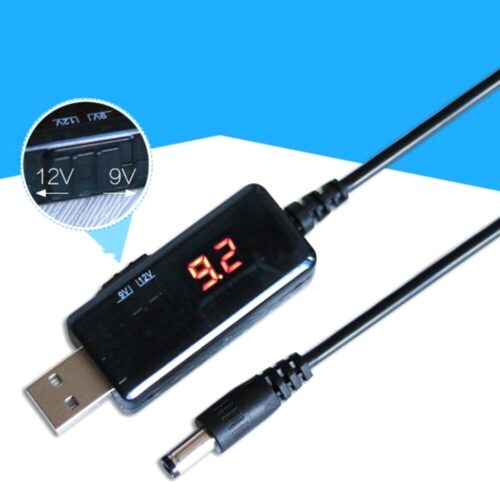 کابل USB افزاینده ولتاژ DC با خروجی 9 ولت و 12 ولت به همراه نمایشگر - 3