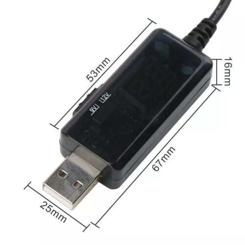 کابل USB افزاینده ولتاژ DC با خروجی 9 ولت و 12 ولت به همراه نمایشگر - 4