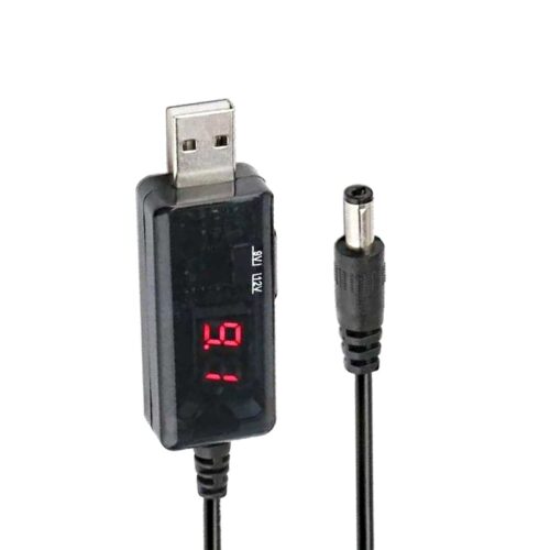 کابل USB افزاینده ولتاژ DC با خروجی 9 ولت و 12 ولت به همراه نمایشگر - 5
