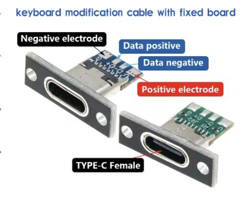 سوکت مادگی 886 Type-C رو پنلی فلزی 4 پین - 4