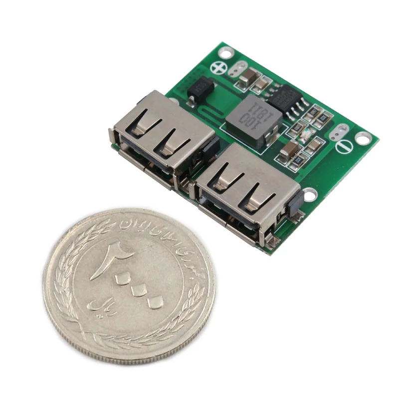 ماژول رگولاتور کاهنده 5 ولت 3A با دو خروجی USB مدل HW-681 - Image 2