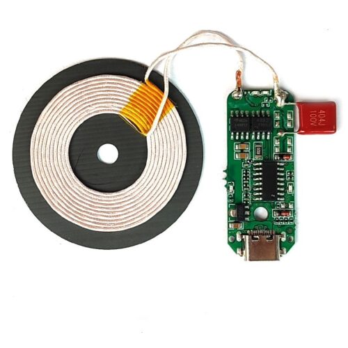 ماژول شارژر وایرلس 15W با ورودی Type-C به همراه صفحه کویل شارژ